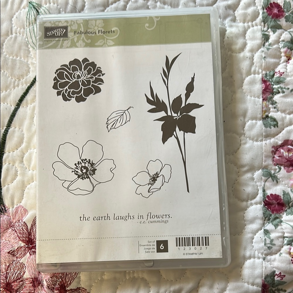 Stampin' Up! Fabulous Florets Stamp Set - Black